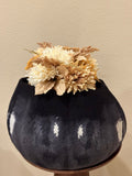 Ghana Basket Adire Felted Wool Bowl - Charcoal