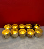 Star Pattern Pierced Ankole Cow Horn TableTop Tealight Candle Holders For Wedding Table Centerpiece, Home Decor, Gift, Holiday Decor