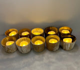 Star Pattern Pierced Ankole Cow Horn TableTop Tealight Candle Holders For Wedding Table Centerpiece, Home Decor, Gift, Holiday Decor