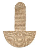 African Modern Boho Woven Wall Art: Maravi Natural Palm Leaves Wall Art