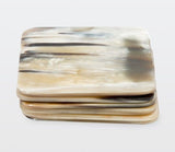 PURE BRASS & ANKOLE HORN COASTER SET OF 4