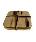 ANKOLE HORN COASTER SET OF 4 - LIGHT HORN
