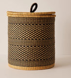 Ghana Black & Tan Laundry basket Hamper Basket Home Decor Basket -Coiled