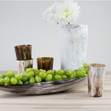 Elongated Horn Oval Decorative Tray -Dark