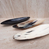 Elongated Horn Oval Decorative Tray -Light