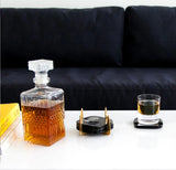 PURE BRASS & ANKOLE HORN COASTER SET OF 4