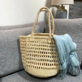White Mashimo Basket Mifuko Kiondo Kenya Bag
