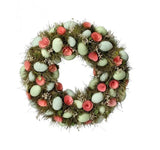 EASTER EGG & WOODSHAVE ROSE WREATH 15"