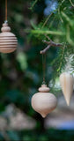 Traditional Carved Wooden Christmas Ornaments Decorations or Festive Décor -Natural