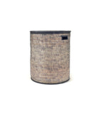 Woven Storage Basket With Lid:  Salima Monochrome Storage Basket - Black