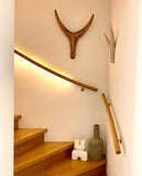 Nguni Head  Animal Head Wall Decor| Handmade Farmhouse Decor - Natural Clear Iroko