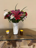 ANKOLE COW HORN VASE OR PLANTER  - LIGHT