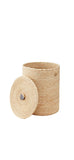 Woven Storage Basket With Lid:  Sunga Classic Storage Basket - Natural