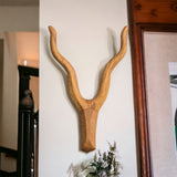 Kudu Head  Animal Head Wall Decor| Handmade Farmhouse Decor - Natural