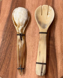 Horn Salad Serving Spoons Set of 2 - Light