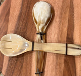 Horn Salad Serving Spoons Set of 2 - Light