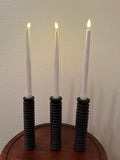 Spiral Pine Candlestick Holder | Wooden Candle Holders