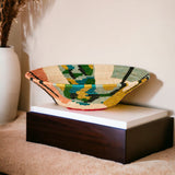 African  Uganda Woven Bowl - Blissfull Brights Woven Bowl 16" x 4"