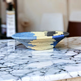 African  Uganda Woven Bowl - Coastal Breeze 12" x 3"