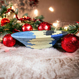 African  Uganda Woven Bowl - Coastal Breeze 12" x 3"