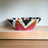 AFRICAN RWANDA WOVEN BASKETS - PINK STAR