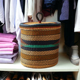 Ghana Earth Tone Laundry basket Hamper Basket Home Decor Basket