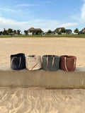 Grey Mifuko Kiondo Kenya  Beach Bag Shopping Bag, Picnic Bag, Storage, Floor Basket, Home Decor Diameter: 19" x Height: 12" With Straps: 27"