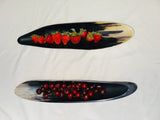 Elongated Horn Oval Decorative Tray -Light