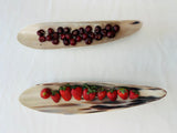 Elongated Horn Oval Decorative Tray -Light