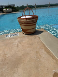 Mifuko Kiondo Kenya Bag -  Orange and white Cloud