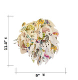 Mini Lion Wall head with Jungle Print