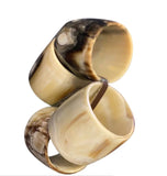 Ankole Cow Horn Napkin Rings (Set of 4)
