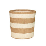 Kiondo Floor Sisal Storage Basket | Melange  Natural Stripe