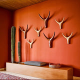 Nguni Head  Animal Head Wall Decor| Handmade Farmhouse Decor - Natural Clear Iroko