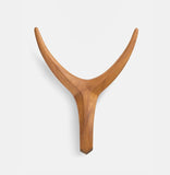 Nguni Head  Animal Head Wall Decor| Handmade Farmhouse Decor - Natural Clear Iroko