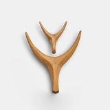 Nguni Head  Animal Head Wall Decor| Handmade Farmhouse Decor - Natural Clear Iroko
