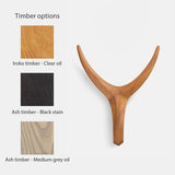Nguni Head  Animal Head Wall Decor| Handmade Farmhouse Decor - Natural Clear Iroko