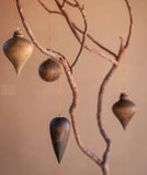 Traditional Carved Wooden Christmas Ornaments Decorations or Festive - English Oak
