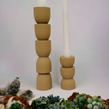 Totem Pine Candlestick Holder | Wooden Candle Holders - Desert