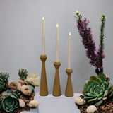 Tapered Diamond Candlestick Holder | Wooden Candle Holders - Desert