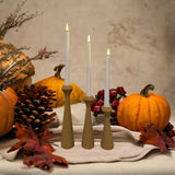 Tapered Diamond Candlestick Holder | Wooden Candle Holders - Desert