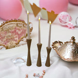 Geo Tapered Candlestick Holder | Wooden Candle Holders - Desert