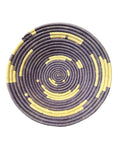 African  Uganda Woven Bowl - Coastal Light Purple Woven Blues & White 12" x 3"
