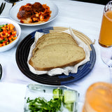 African  Uganda Woven Bowl - Black Front Coastal Sea  12" x 3"