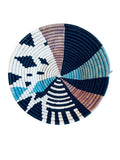 African  Rwanda Woven Basket - Mwiza Blue & Black