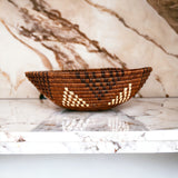 African  Rwanda Woven Basket - Brown Hierarchy