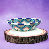 African Basket / Rwanda Basket/ Woven Basket -  Green Akagera