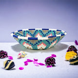 African Basket / Rwanda Basket/ Woven Basket -  Green Akagera