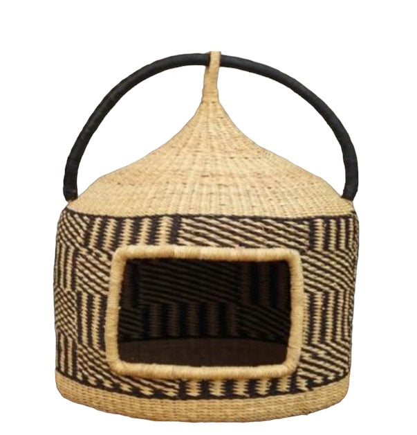 Cat Bed Pet Bed Cat Basket Ped Furniture Handmade Cat Bed Bolga Basket African Basket