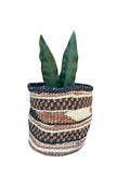 Kiondo Floor Sisal Storage Basket | Planter Baskets | Brown Bushoki